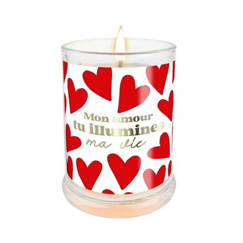 BOUGIE VERRE CUR MON AMOUR TU ILLUMINES MA VIE