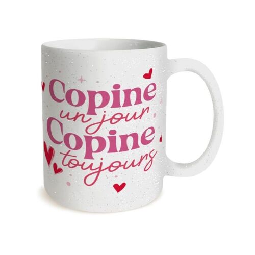 MUG CÉRAMIQUE PAILLETTES COPINE UN JOUR 30CL