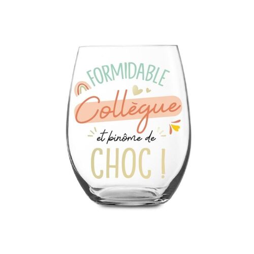 VERRE ROND TRANSPARENT FORMIDABLE COLLÈGUE 11CM