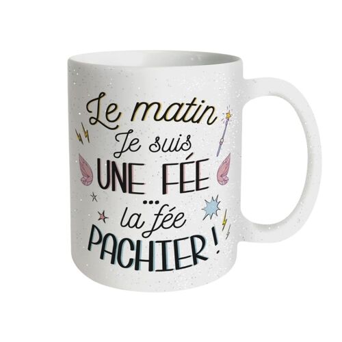 MUG CÉRAMIQUE PAILLETTES LA FÉE PACHIER 30CL