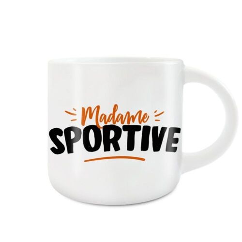 MUG CÉRAMIQUE MADAME SPORTIVE 40CL BLANC
