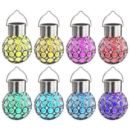 Prolenta Premium - Lampe Solaire Suspendue 8 Pcs Lumières Led Rgb