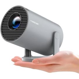 Mini Videoprojecteur 4K Mini Projecteur 5G WiFi 6 BT 5.4 Portable Gris