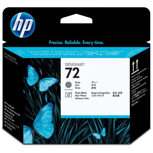 HP 72 - Gris, photo noire - tête d'impression - pour DesignJet T1100, T1100ps, T1200, T1200ps, T1300, T610, T620, T770, T790