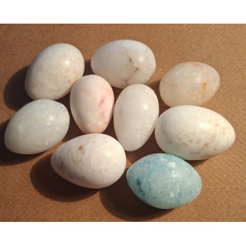 Lot De 9 Oeufs Colorés En Marbre