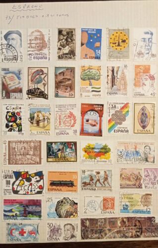 Lot De 246 Timbres Espagne Oblitérés