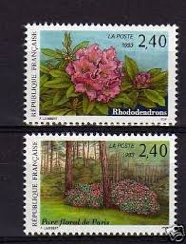 Salon Du Timbre : 1er Salon Européen Des Loisirs Du Timbre (1) La Paire : Rodhodendrons Et Parc Foral De Paris La Paire Année 1993 N° 2849 2850 Yvert Et Tellier Luxe