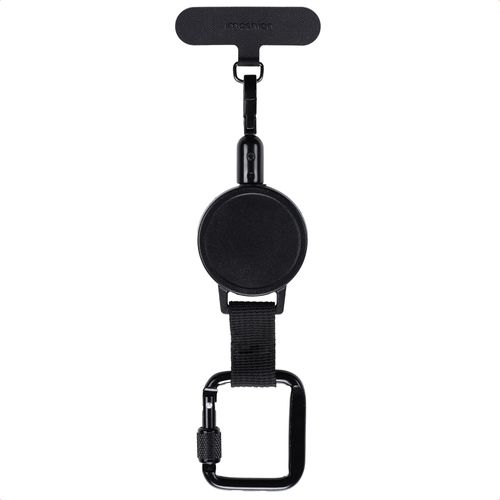 imoshion Câble rétractable avec mousqueton et pad pour téléphone Noir