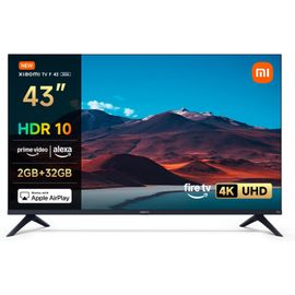 XIAOMI TV F 43, 109 cm (43 Pouces), 4K UHD, Smart TV, Fire TV, Contrôle Vocal Alexa, HDR10, MEMC, 2Go+32Go, Compatible avec AirPlay
