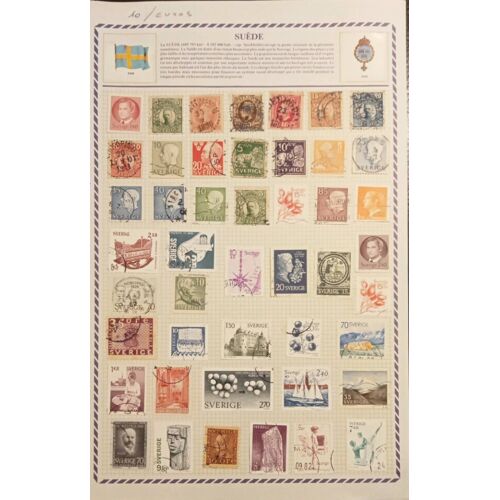 Lot De 46 Timbres Suédois Oblitérés