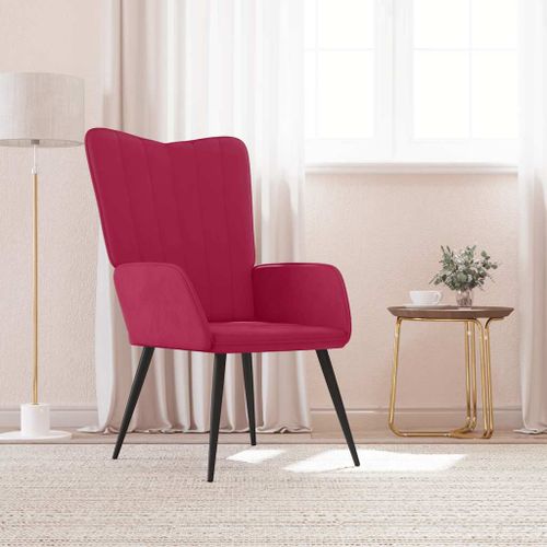 vidaXL Chaise de relaxation Rouge bordeaux Velours