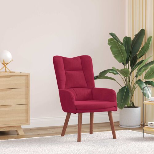 vidaXL fauteuil Bordeaux 63 x 67 x 94 cm Velours