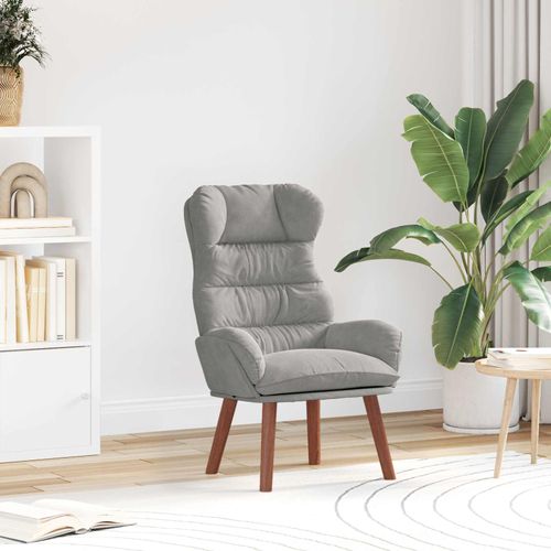 vidaXL fauteuil Gris clair 69 x 74 x 93 cm Velours