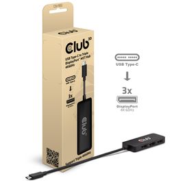 CLUB3D USB-C to Triple DisplayPort MST Hub 4K60Hz