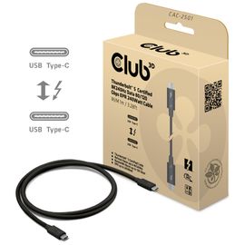 CLUB3D CAC-2501 Câble Thunderbolt 1 m 120 Gbit/s Noir