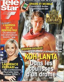 Télé Star 1665 - 25/08/2008 - Koh Lanta - Christophe - Laurence Ferrari - M-O Fogiel - Laurent Voulzy - Audrey Pulvar - Julien Courbet - Maitena Biraben - Christophe Hondelatte -
