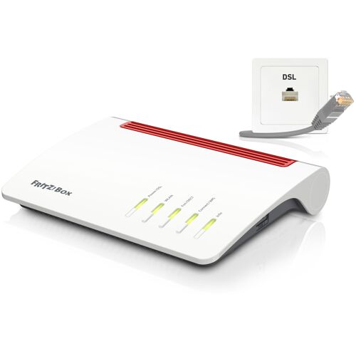 FRITZ!Box 7590 - Routeur sans fil - modem ADSL commutateur 4 ports - 1GbE - Wi-Fi 5 - Bi-bande - adaptateur de téléphone VoIP (DECT)