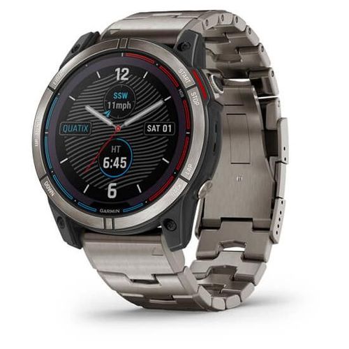 Garmin quatix 7X Solar 1.4" - 51 mm Gris bracelet Noir GPS - Wifi