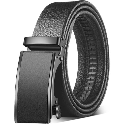 KALANKA-Ceinture Homme à Cliquet avec Boucle Automatique, largeur 35 mm, 120 cm, Ceinture Homme à Cliquet avec Boucle Automatique Élégante pour Costume, Bureau ou Jean, Ceinture Ajustable