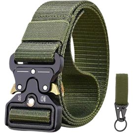 Cauc-Ceinture Tactique Pour Hommes, Avec Boucle Métallique À Dégagement Rapide, Réglable Ceinture Toile Homme, 120cm Ceintures Militaire De Travail, Pour Randonnée, Sports Plein Air