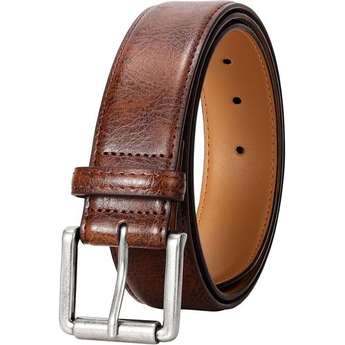 Cauc-Ceinture En Cuir Pour Homme - Ceinture Décontractée - Ceinture De Golf - 3,8 Cm - Ceinture De Travail Classique Pour Homme - Ceinture En Cuir Pour Jeans