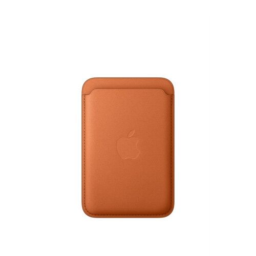 Accessoire pour téléphone mobile Apple Porte-cartes en tissage fin pour iPhone avec MagSafe - Roux orangé