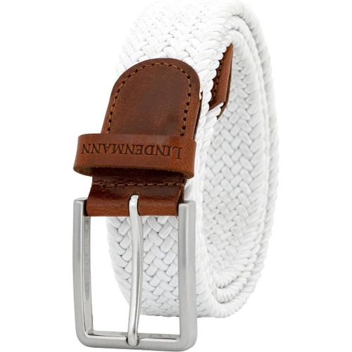 Cauc-Ceinture Extensible Pour Homme, Ceinture Textile Tressée Pour Le Golf, Blanche