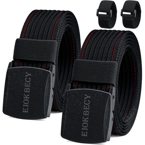 Cauc-Ceinture Homme En Toile, Ceinture Nylon Réglable Golf, Ceintures Plastique Pour Passage Rapide Aux Contrôles Aéroportuaires (Taille Grand: 143cm)