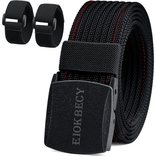 Cauc-Ceinture Homme En Toile, Ceinture Nylon Réglable Golf, Ceintures Plastique Pour Passage Rapide Aux Contrôles Aéroportuaires (Taille Grand: 143cm)