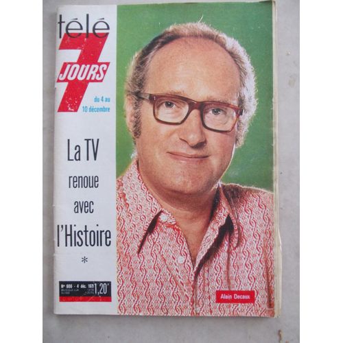 Tele 7 Jours Decembre 1971 Decaux