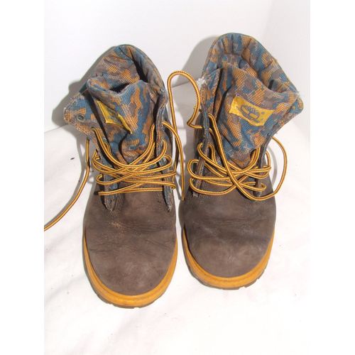 Bottines Timberland Marron Bleu Moutarde Pointure 35.5