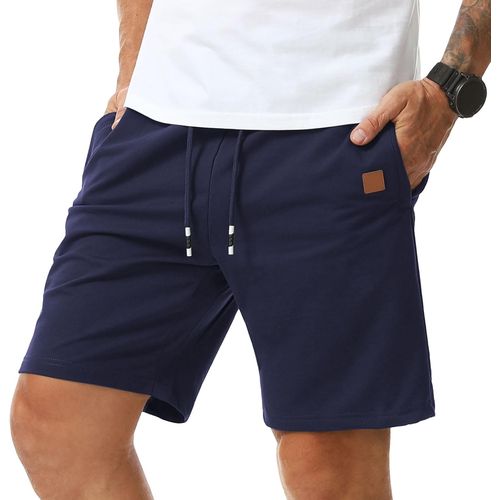 Cauc-Short Sport Pour Homme Short D'été Running Coton Bermudas Décontracté Avec Zipper Poches