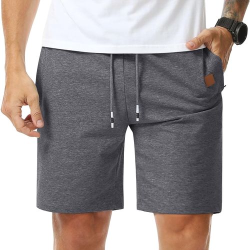 Cauc-Short Sport Pour Homme Short D'été Running Coton Bermudas Décontracté Avec Zipper Poches