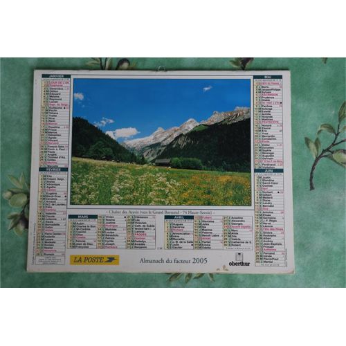 Calendrier Almanach Des Postes Ptt  2005 Col Du Lautaret Aravis Région Hautes Alpes
