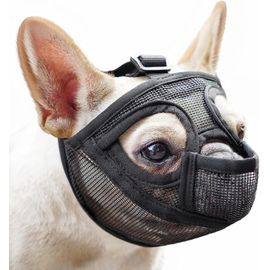 Muselière Respirante Pour Chiens Brachycéphales - Filet Ajustable Empêchant La Morsure - Confortable Pour Promenades - Taille L (Tour De Cou 55 Cm) - Pour Bouledogues Et Races À Face Plate