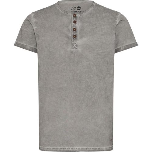 Cauc-Sdtihn Homme T-Shirt À Manches Courtes Shirt À Col Tunisien 100% Coton Regular Fit