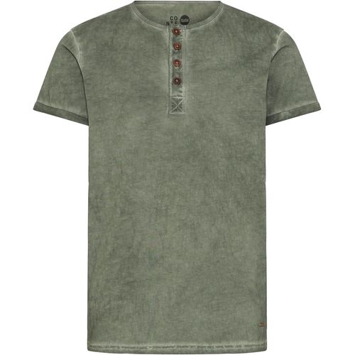 Cauc-Sdtihn Homme T-Shirt À Manches Courtes Shirt À Col Tunisien 100% Coton Regular Fit