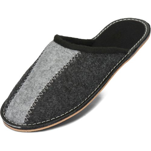 Chaussures Caucs Chaussons En Feutre Semelle En Caoutchouc Très Léger Gris Noir 40 41 42 43 44 45 46 Ue