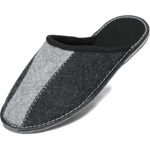 Chaussures Caucs Chaussons En Feutre Semelle En Caoutchouc Très Léger Gris Noir 40 41 42 43 44 45 46 Ue