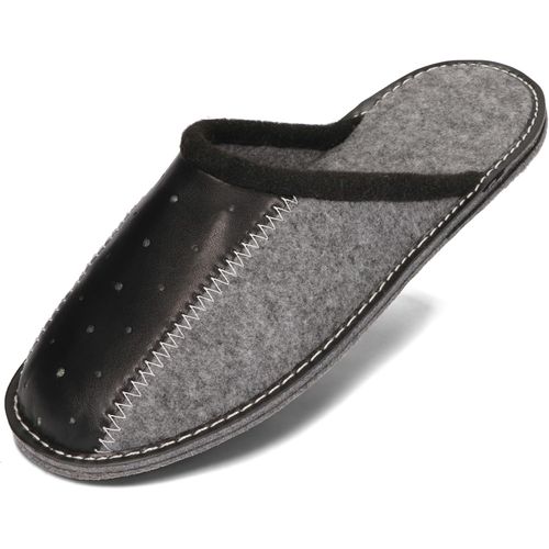 Chaussures Caucs Chaussons En Feutre Semelle En Caoutchouc Très Léger Gris Noir 40 41 42 43 44 45 46 Ue