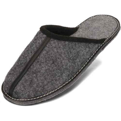 Chaussures Caucs Chaussons En Feutre Semelle En Caoutchouc Très Léger Gris Noir 40 41 42 43 44 45 46 Ue