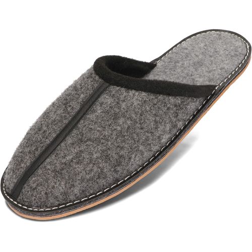 Chaussures Caucs Chaussons En Feutre Semelle En Caoutchouc Très Léger Gris Noir 40 41 42 43 44 45 46 Ue