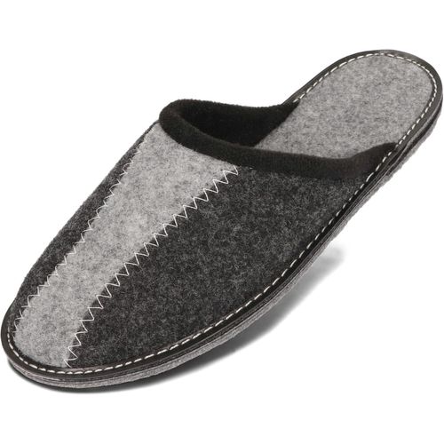 Chaussures Caucs Chaussons En Feutre Semelle En Caoutchouc Très Léger Gris Noir 40 41 42 43 44 45 46 Ue