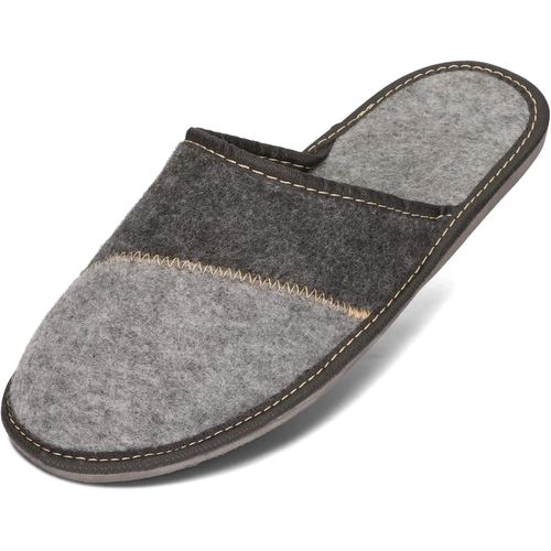 Chaussures Caucschaussons Feutre Pantoufles Légers Noir Gris Super Opa Cadeau 40s46 Eu