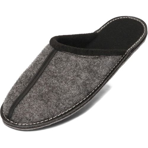 Chaussures Caucs Chaussons En Feutre Semelle En Caoutchouc Très Léger Gris Noir 40 41 42 43 44 45 46 Ue