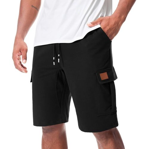 Cauc-Short Sport Cargo Homme Pantalon Coton Running Bermudas Pantalon Court Décontracté D'été Avec Poches