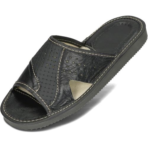 Cauc-Hommes Pantoufles En Cuir D'été Chaussons Ouverts Slippers Vip 40-46 Eu