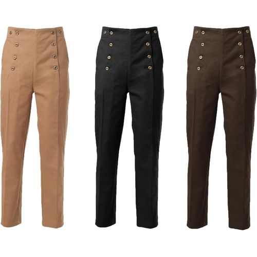 Cauc-Pantalon Victorien Pour Homme Style Vintage Steampunk Gothique Punk Cosplay Pantalon