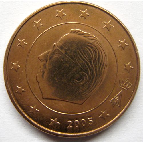 Pièce De Monnaie Belge De 5 Centimes D'Euro Albert Ii, 2005, Roi Albert Ii, (Eu-61).