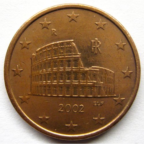 Pièce De Monnaie Italienne De 5 Centimes D'Euro, 2002, Colisée De Rome, (Eu-64).
